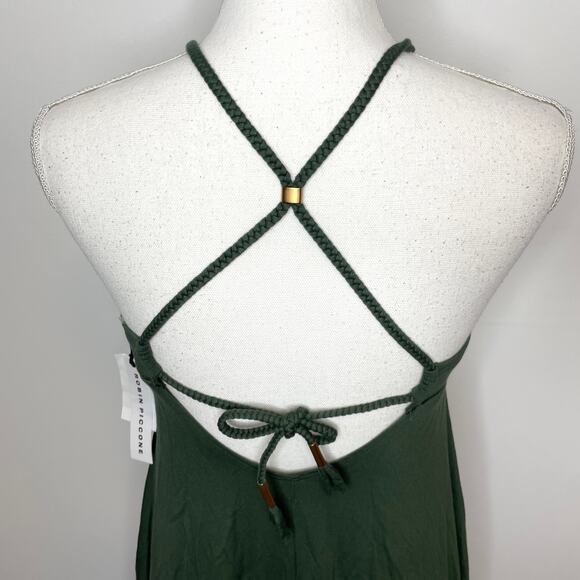 Robin Piccone Calista Gold Hardware Cover Up Dress Jungle Green Medium New - Picture 8 of 12